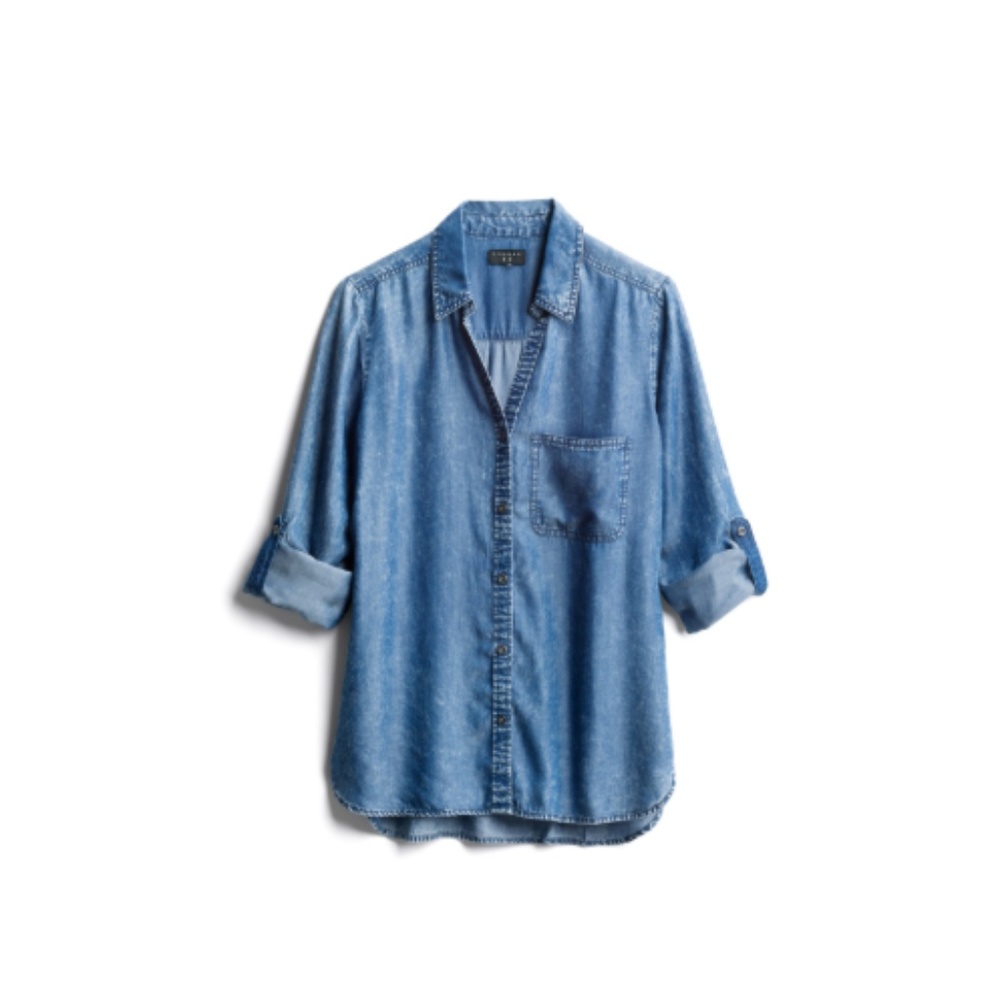 Chambray button down top